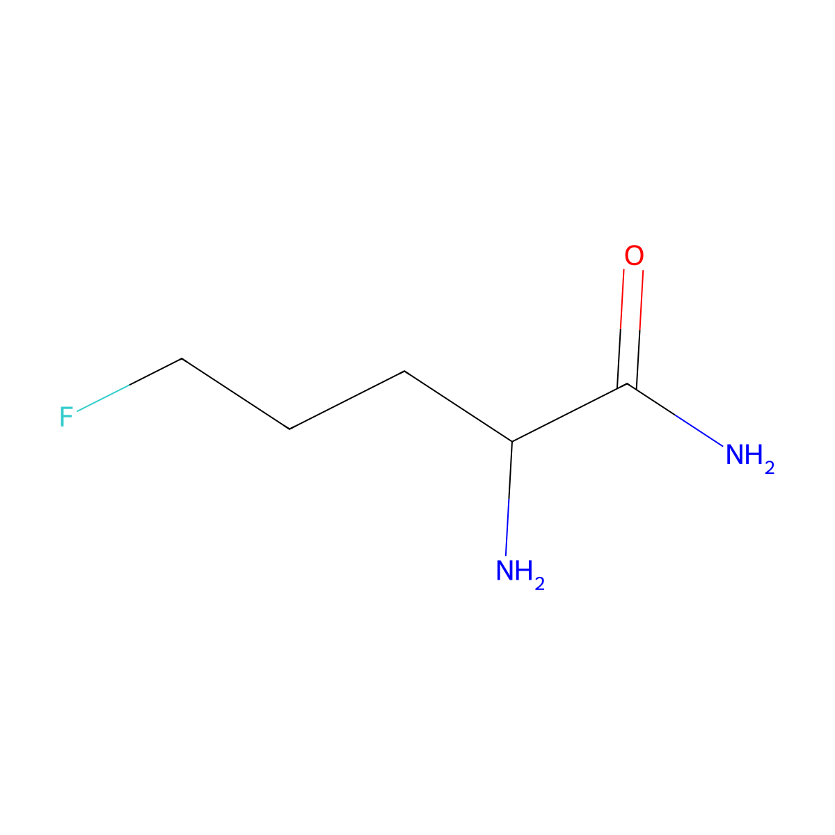 2-Amino-5-fluoropentanamide molecular structure, CAS 1396756-90-3
