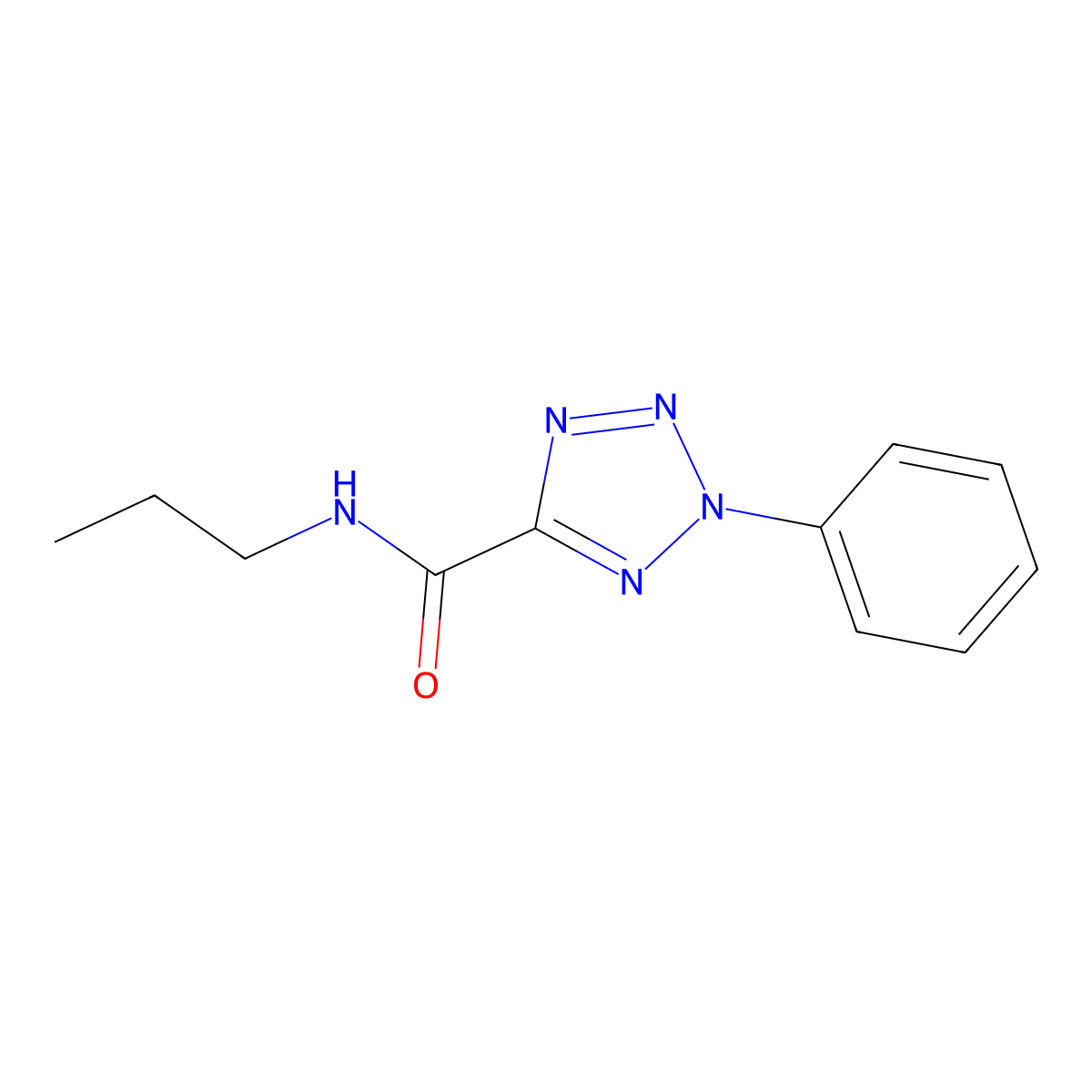 2-phenyl-N-propyl-2H-tetrazole-5-carboxamide molecular structure, CAS 1396757-26-8