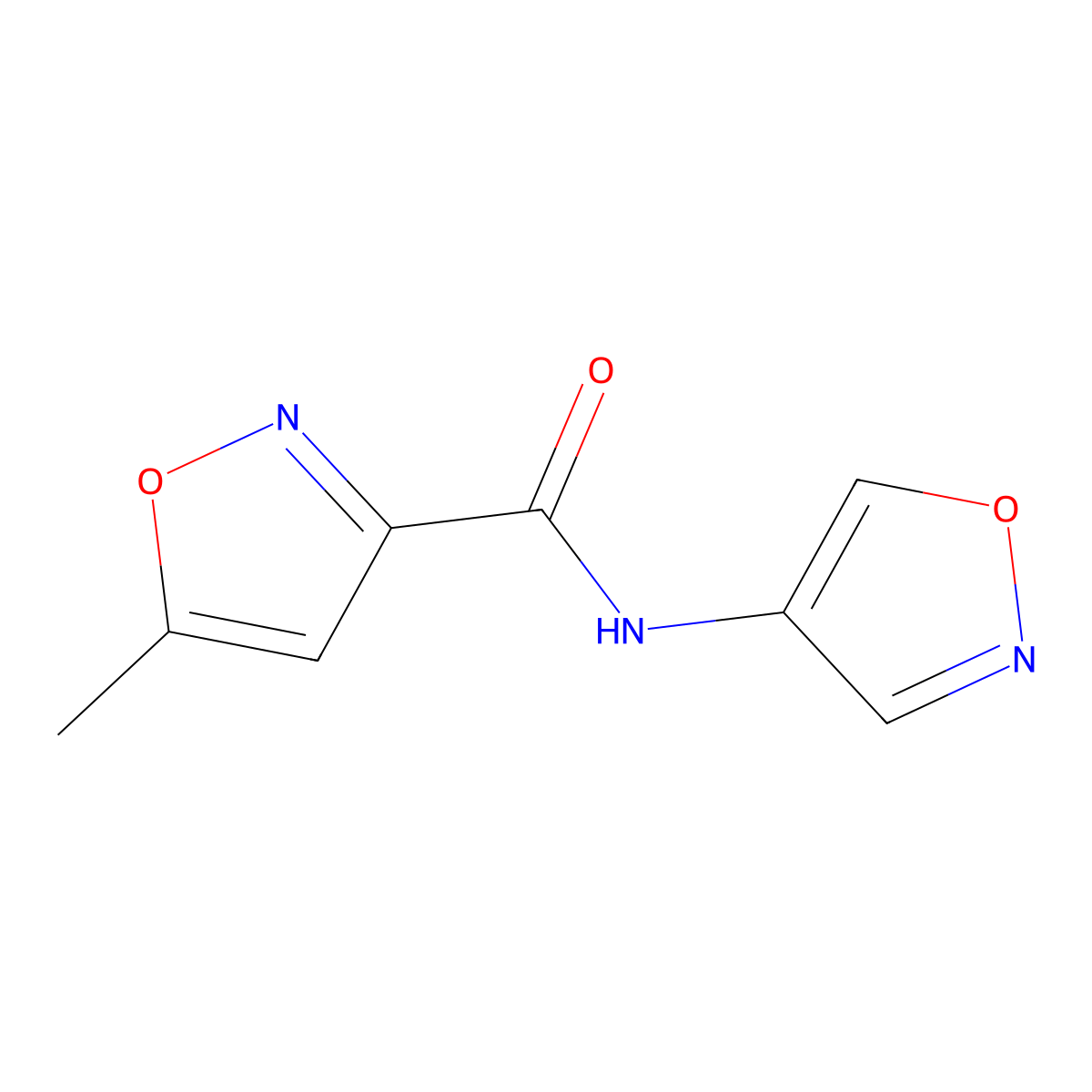 N-(isoxazol-4-yl)-5-methylisoxazole-3-carboxamide molecular structure, CAS 1396758-29-4
