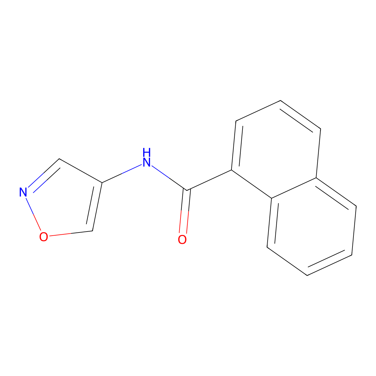 N-(isoxazol-4-yl)-1-naphthamide molecular structure, CAS 1396758-43-2