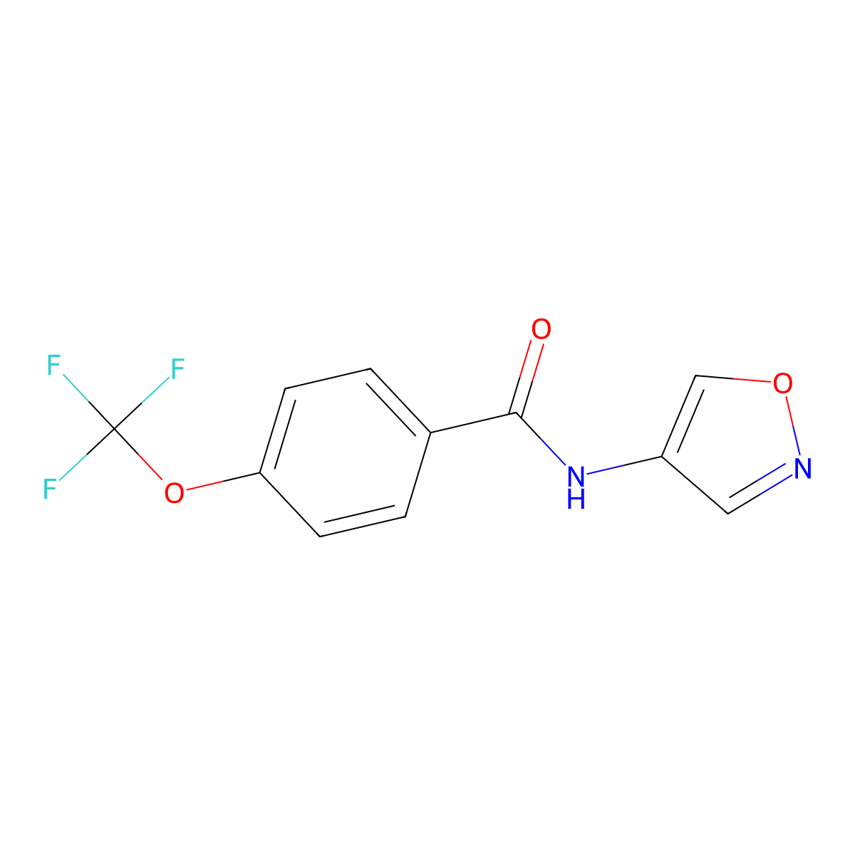 N-(isoxazol-4-yl)-4-(trifluoromethoxy)benzamide molecular structure, CAS 1396758-73-8