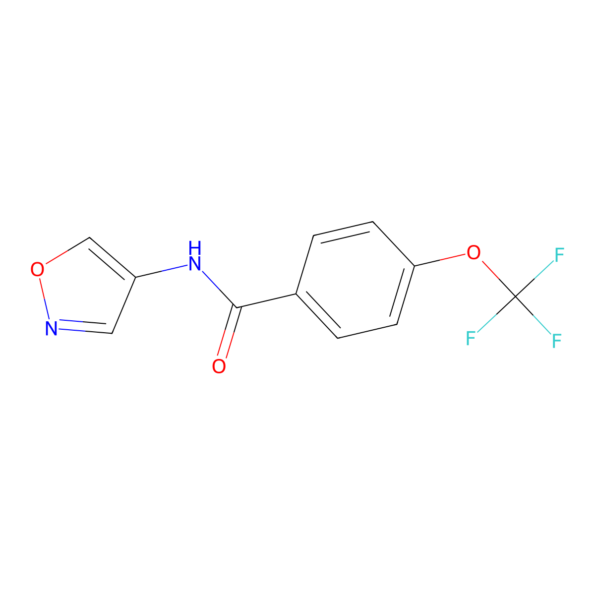 N-(isoxazol-4-yl)-4-(trifluoromethoxy)benzamide molecular structure, CAS 1396758-73-8