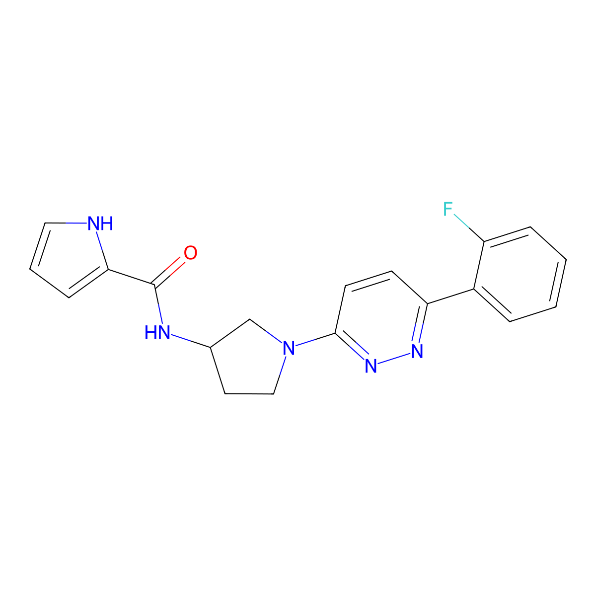 N-{1-[6-(2-fluorophenyl)pyridazin-3-yl]pyrrolidin-3-yl}-1H-pyrrole-2-carboxamide molecular structure, CAS 1396759-13-9