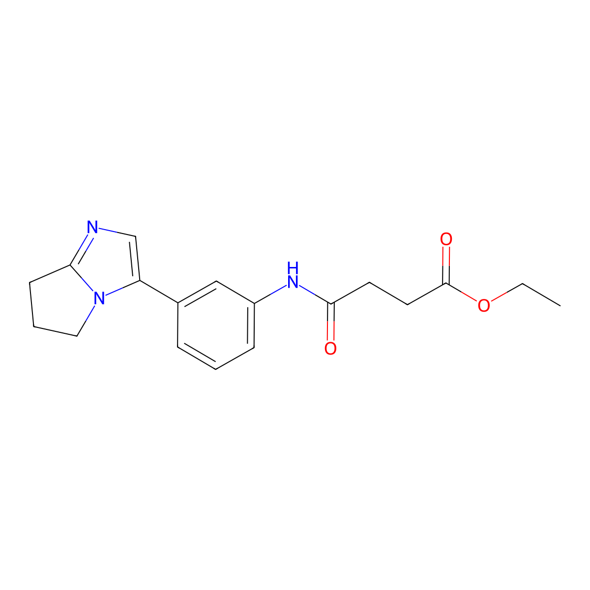 ethyl 4-((3-(6,7-dihydro-5H-pyrrolo[1,2-a]imidazol-3-yl)phenyl)amino)-4-oxobutanoate molecular structure, CAS 1396759-46-8