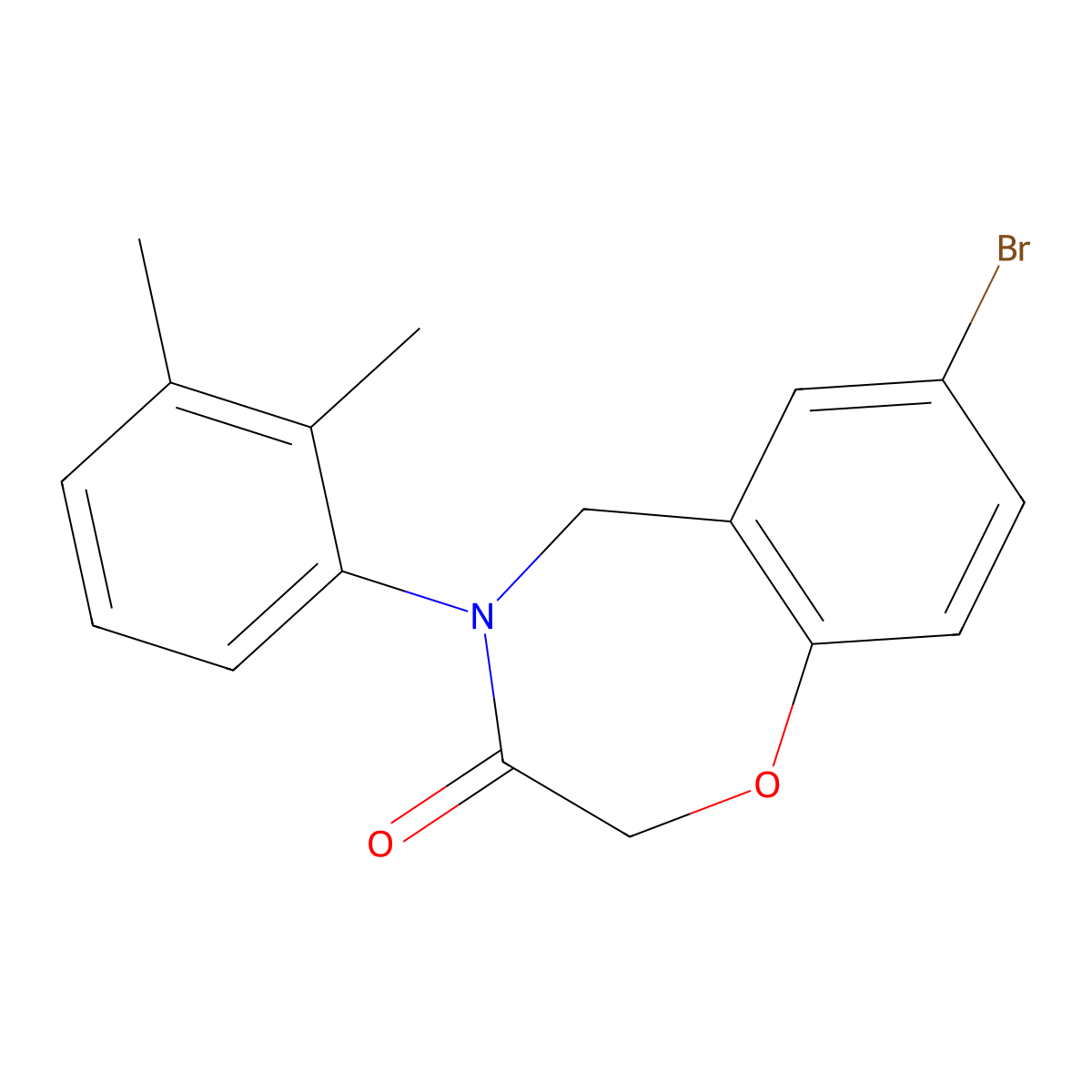7-bromo-4-(2,3-dimethylphenyl)-4,5-dihydro-1,4-benzoxazepin-3(2H)-one molecular structure, CAS 1396759-59-3