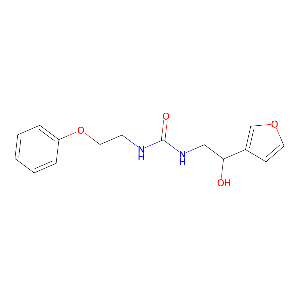 1-(2-(Furan-3-yl)-2-hydroxyethyl)-3-(2-phenoxyethyl)urea molecular structure, CAS 1396759-85-5