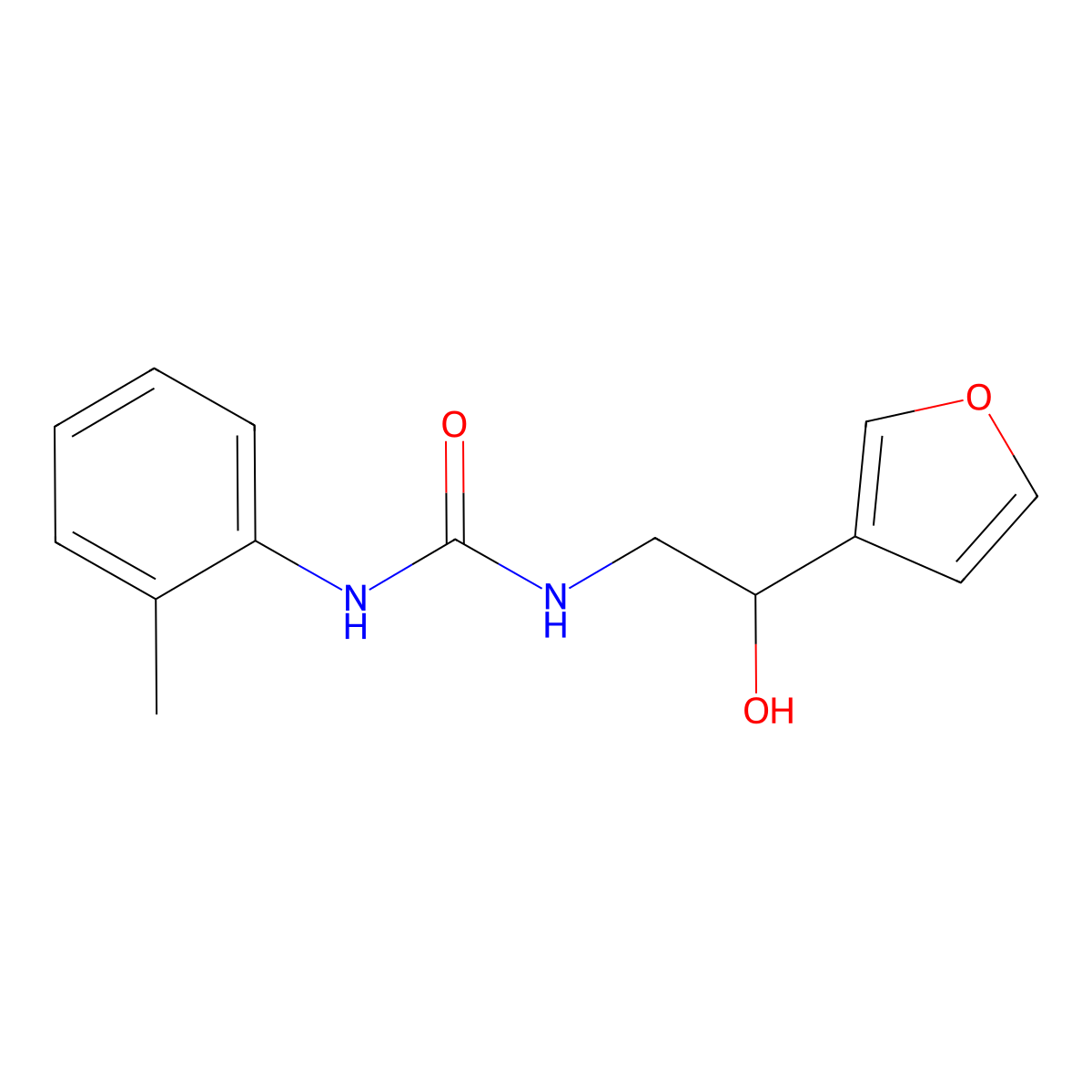 1-(2-(Furan-3-yl)-2-hydroxyethyl)-3-(o-tolyl)urea molecular structure, CAS 1396760-18-1