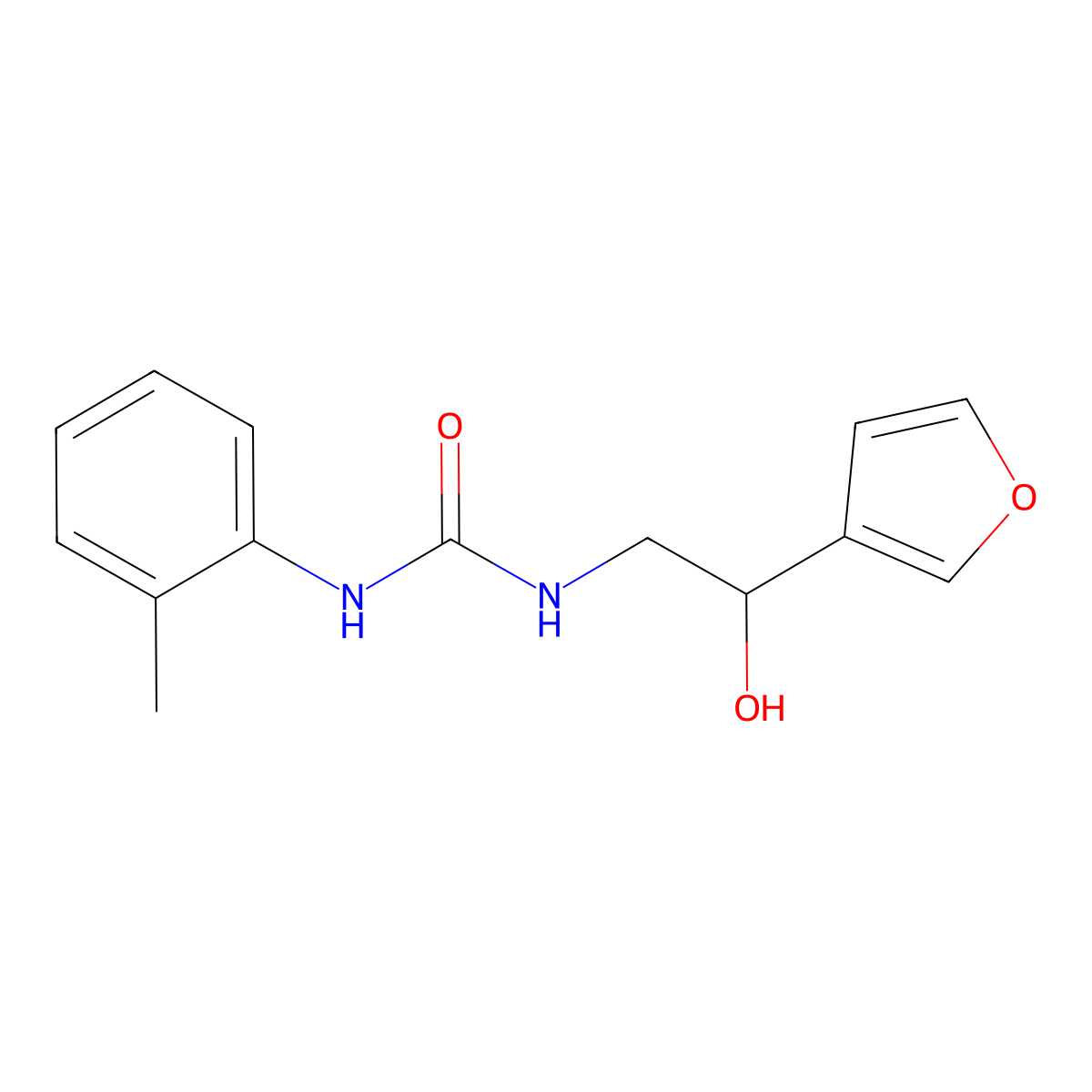 1-(2-(Furan-3-yl)-2-hydroxyethyl)-3-(o-tolyl)urea molecular structure, CAS 1396760-18-1