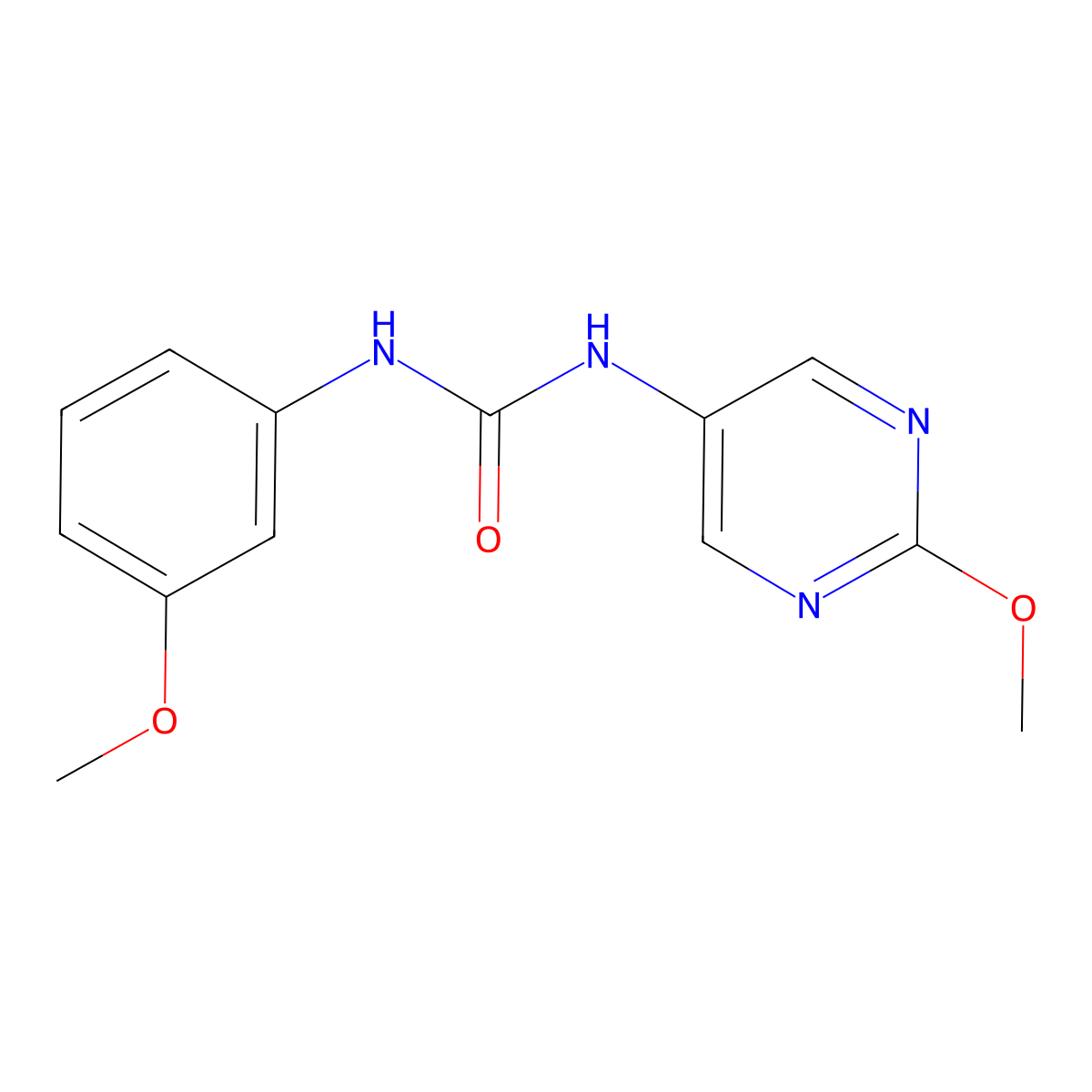 1-(3-Methoxyphenyl)-3-(2-methoxypyrimidin-5-yl)urea molecular structure, CAS 1396760-53-4