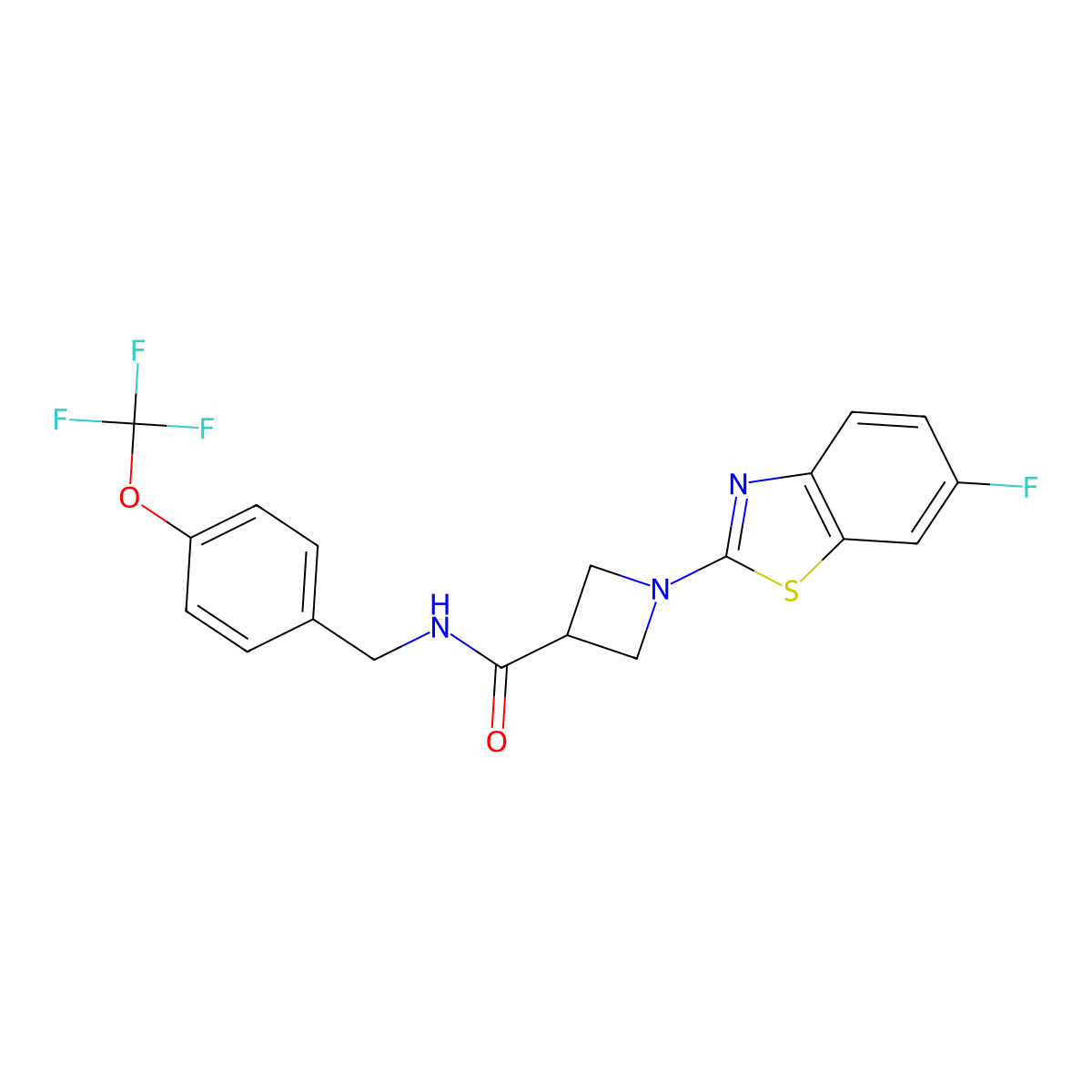 1-(6-fluorobenzo[d]thiazol-2-yl)-N-(4-(trifluoromethoxy)benzyl)azetidine-3-carboxamide molecular structure, CAS 1396760-90-9