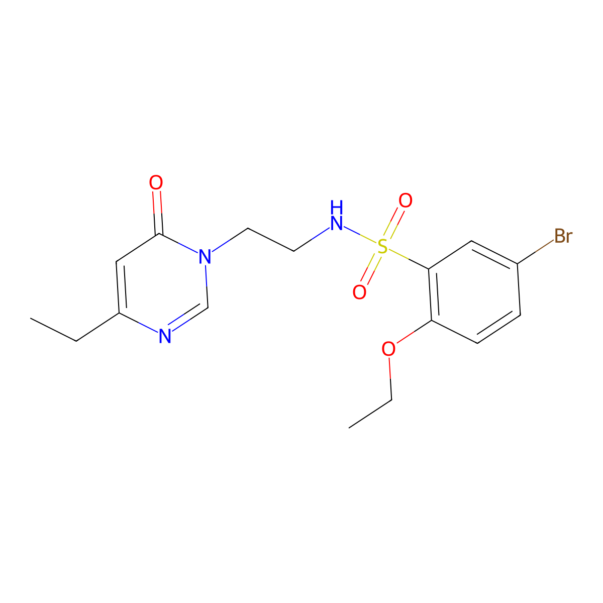 5-bromo-2-ethoxy-N-(2-(4-ethyl-6-oxopyrimidin-1(6H)-yl)ethyl)benzenesulfonamide molecular structure, CAS 1396761-39-9
