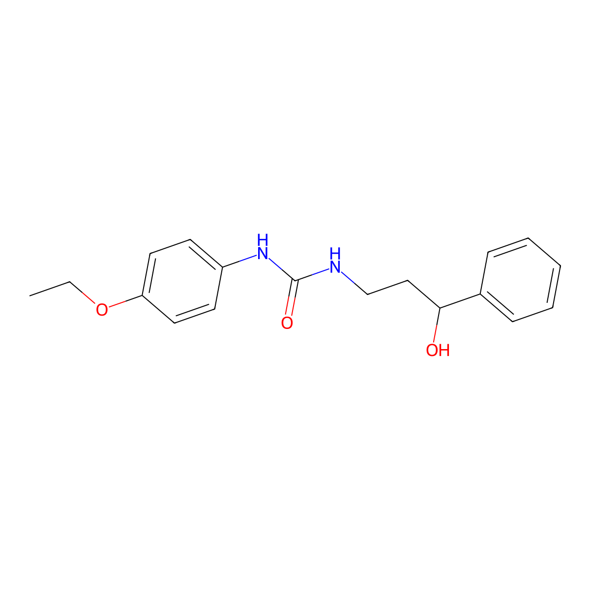 1-(4-Ethoxyphenyl)-3-(3-hydroxy-3-phenylpropyl)urea molecular structure, CAS 1396761-73-1