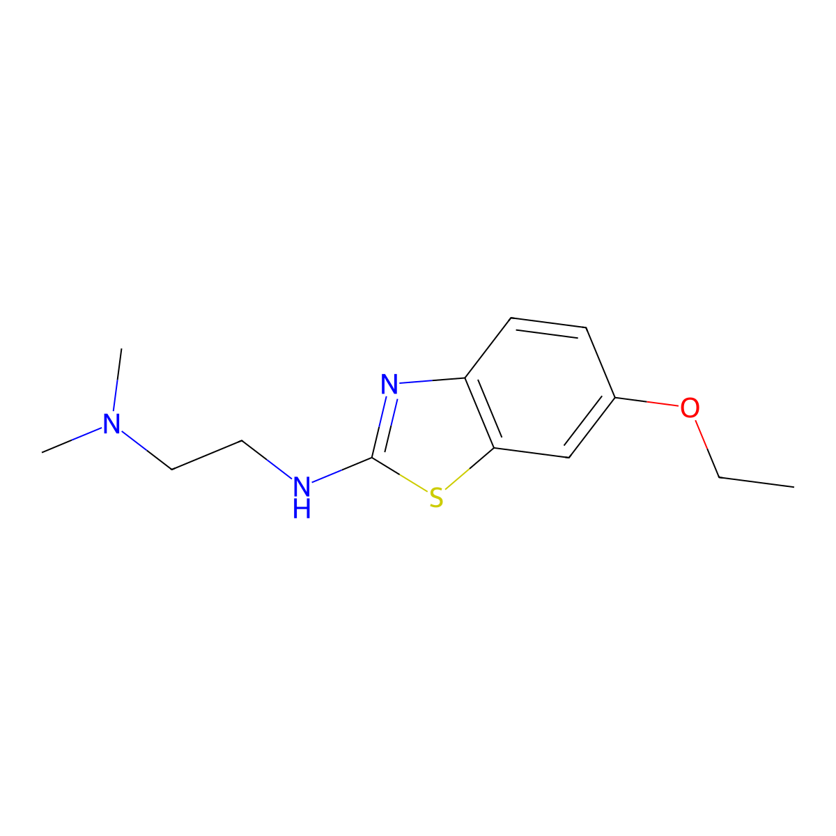 N1-(6-ethoxybenzo[d]thiazol-2-yl)-N2,N2-dimethylethane-1,2-diamine molecular structure, CAS 1396761-74-2