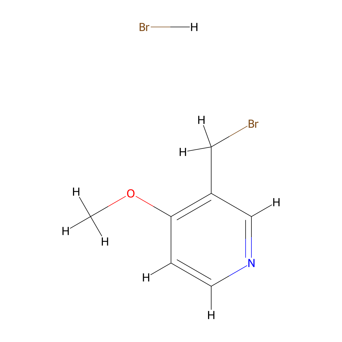 3-(Bromomethyl)-4-methoxypyridine hydrobromide molecular structure, CAS 1396762-17-6