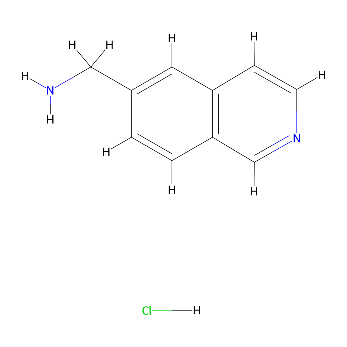 (Isoquinolin-6-yl)methanamine hydrochloride molecular structure, CAS 1396762-19-8