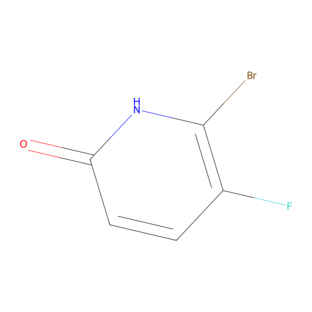 6-Bromo-5-fluoropyridin-2-ol molecular structure, CAS 1396762-21-2