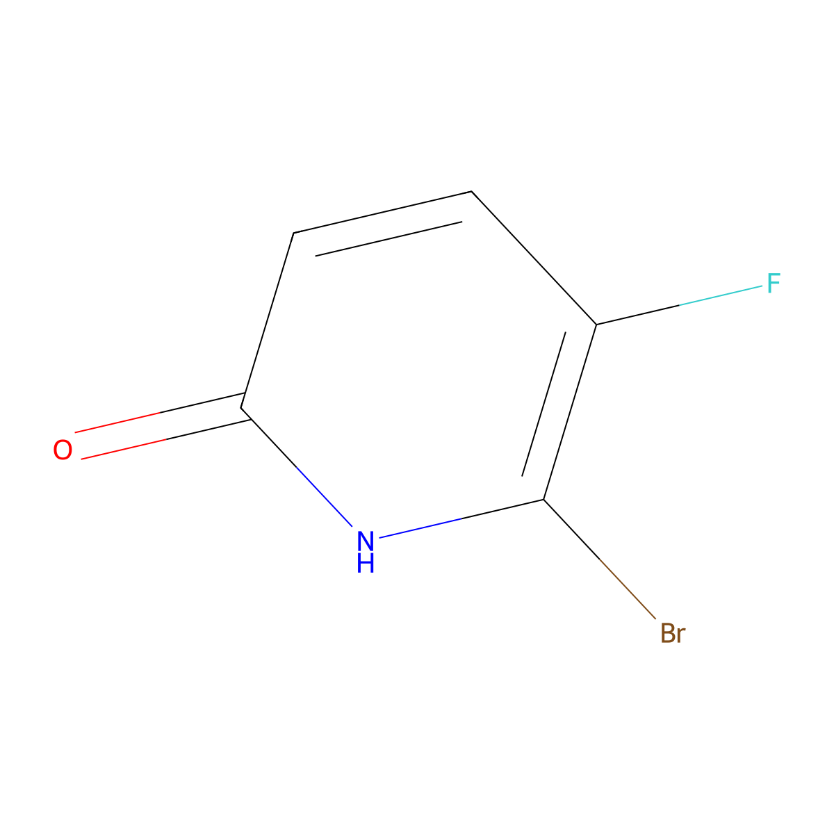 6-Bromo-5-fluoropyridin-2-ol molecular structure, CAS 1396762-21-2