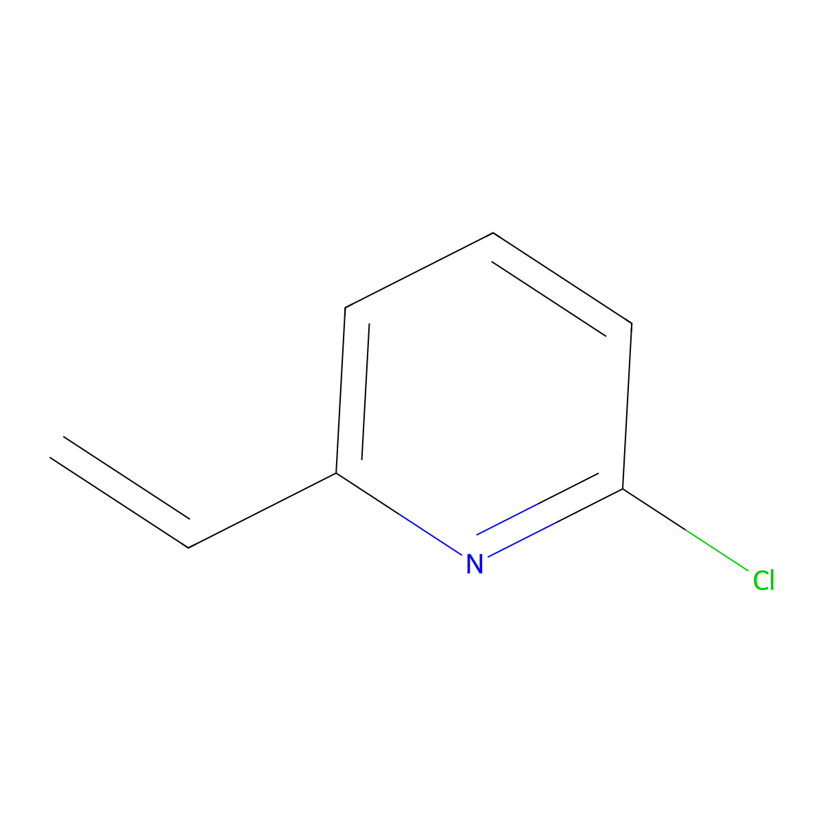 2-Chloro-6-vinylpyridine molecular structure, CAS 1396762-22-3