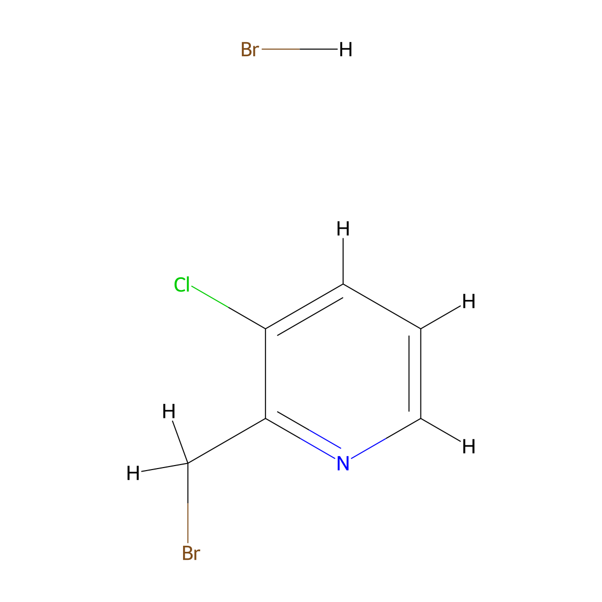 2-(Bromomethyl)-3-chloropyridine hydrobromide molecular structure, CAS 1396762-27-8