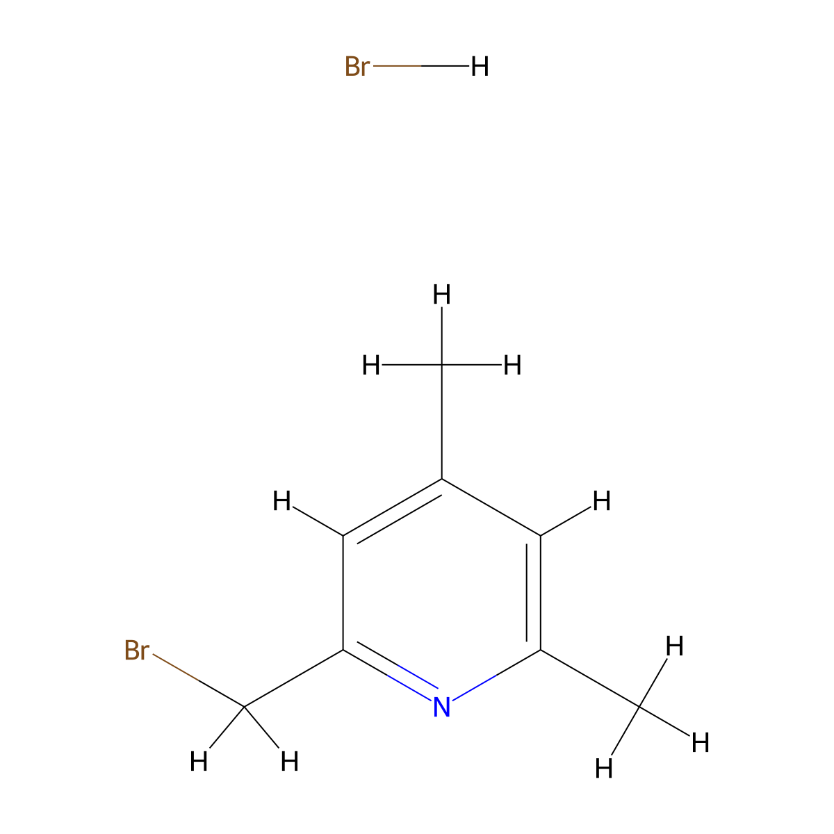 2-(Bromomethyl)-4,6-dimethylpyridine hydrobromide molecular structure, CAS 1396762-28-9