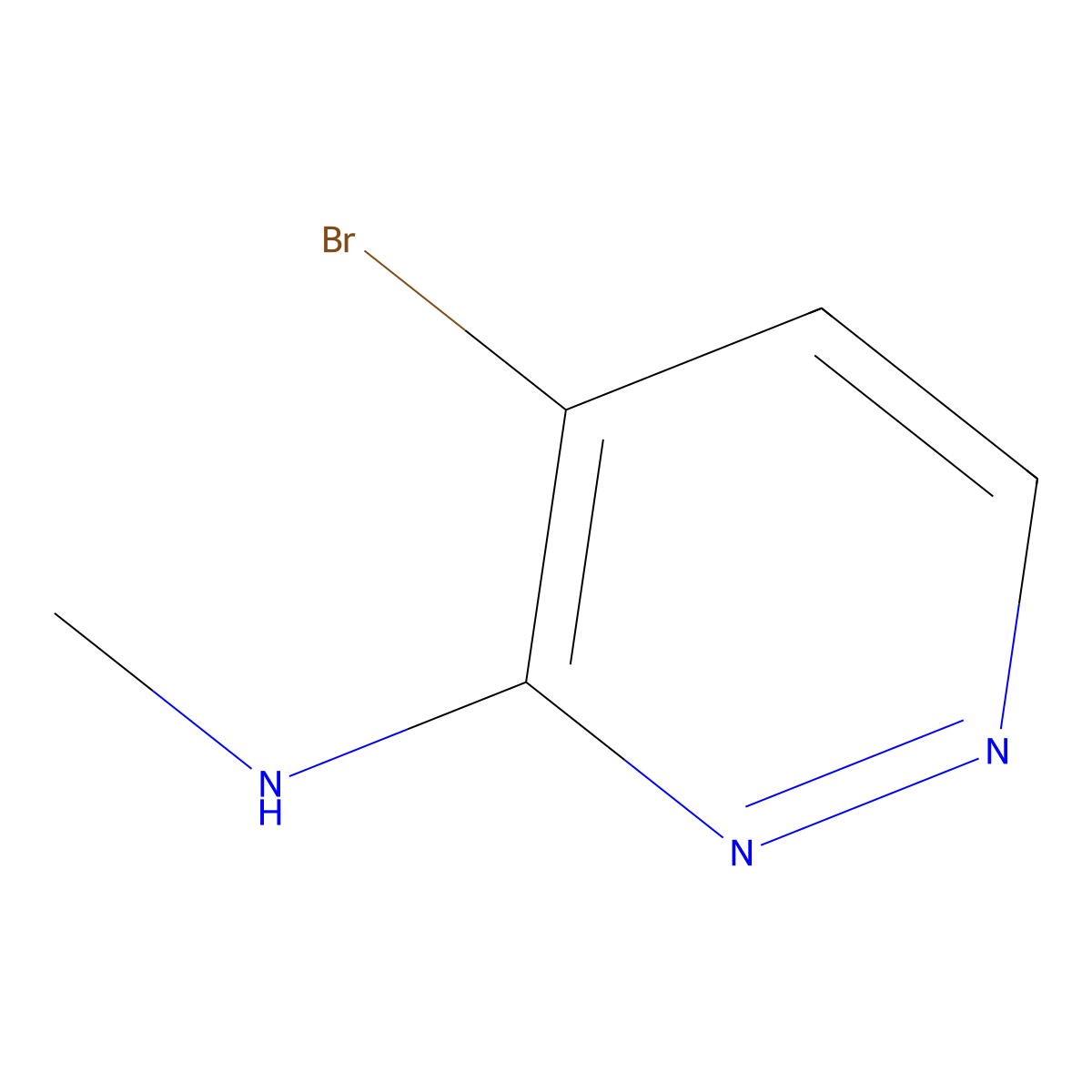4-Bromo-N-methylpyridazin-3-amine molecular structure, CAS 1396762-30-3