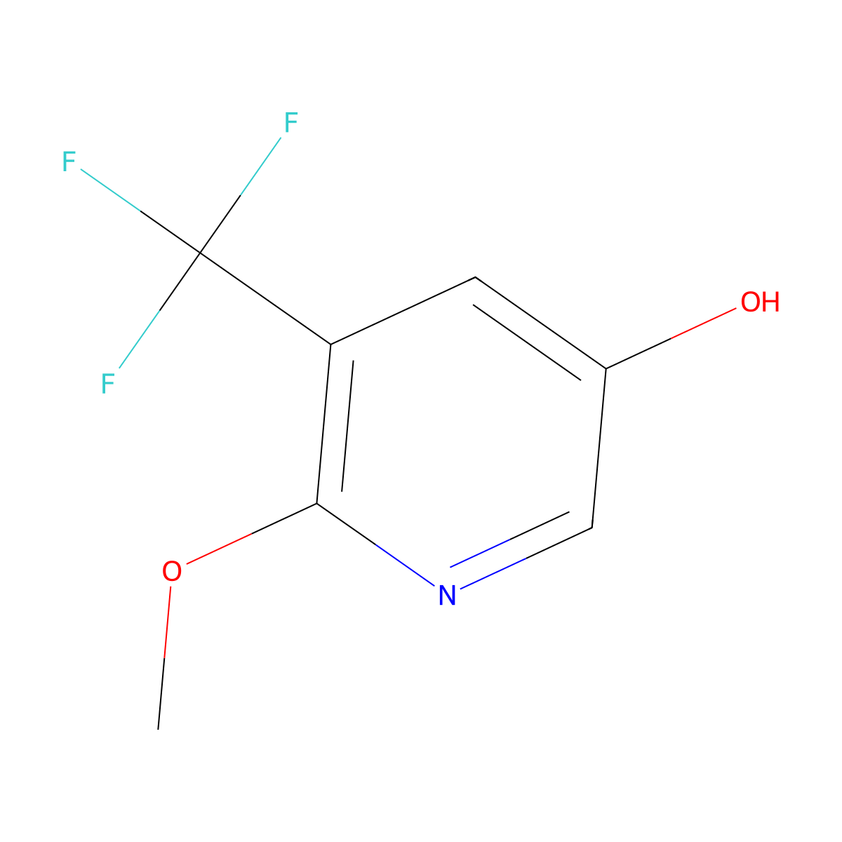 6-Methoxy-5-(trifluoromethyl)pyridin-3-ol molecular structure, CAS 1396762-31-4