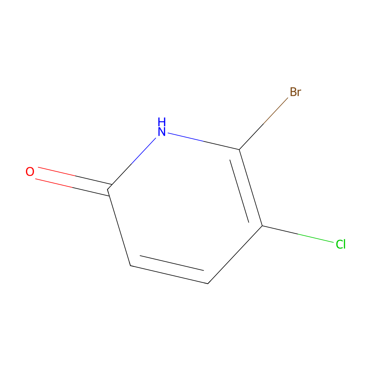 6-Bromo-5-chloropyridin-2-ol molecular structure, CAS 1396762-33-6