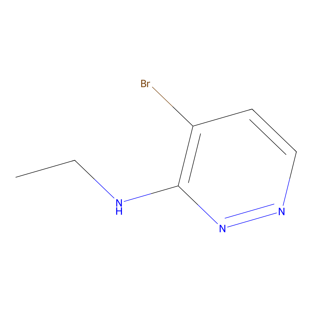 4-Bromo-N-ethylpyridazin-3-amine molecular structure, CAS 1396762-42-7