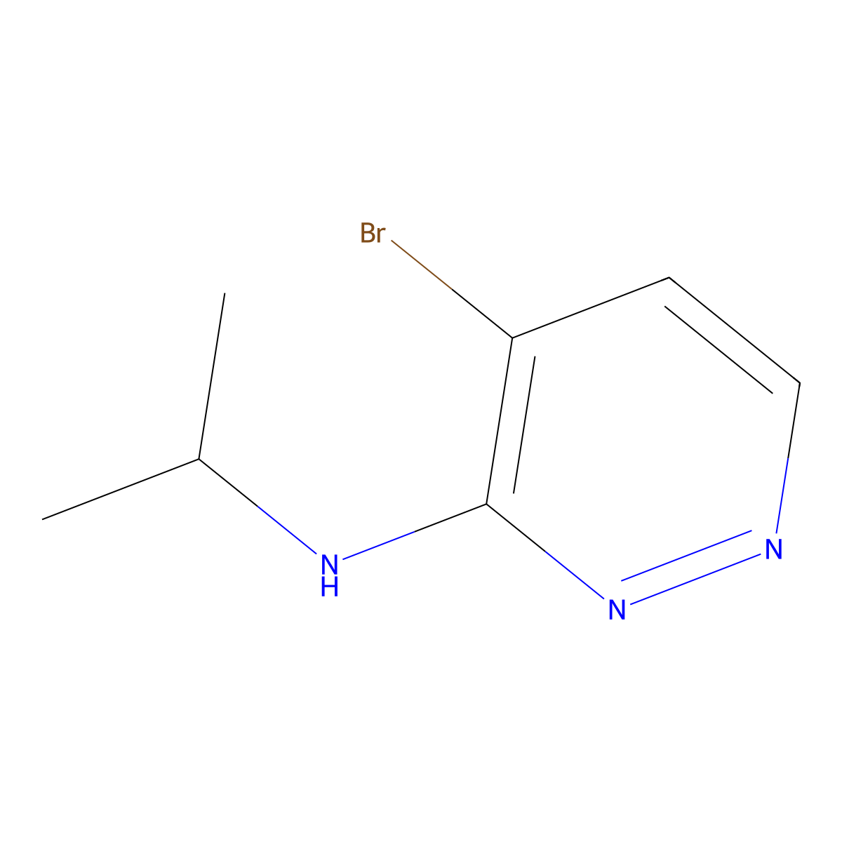 4-Bromo-N-isopropylpyridazin-3-amine molecular structure, CAS 1396762-46-1