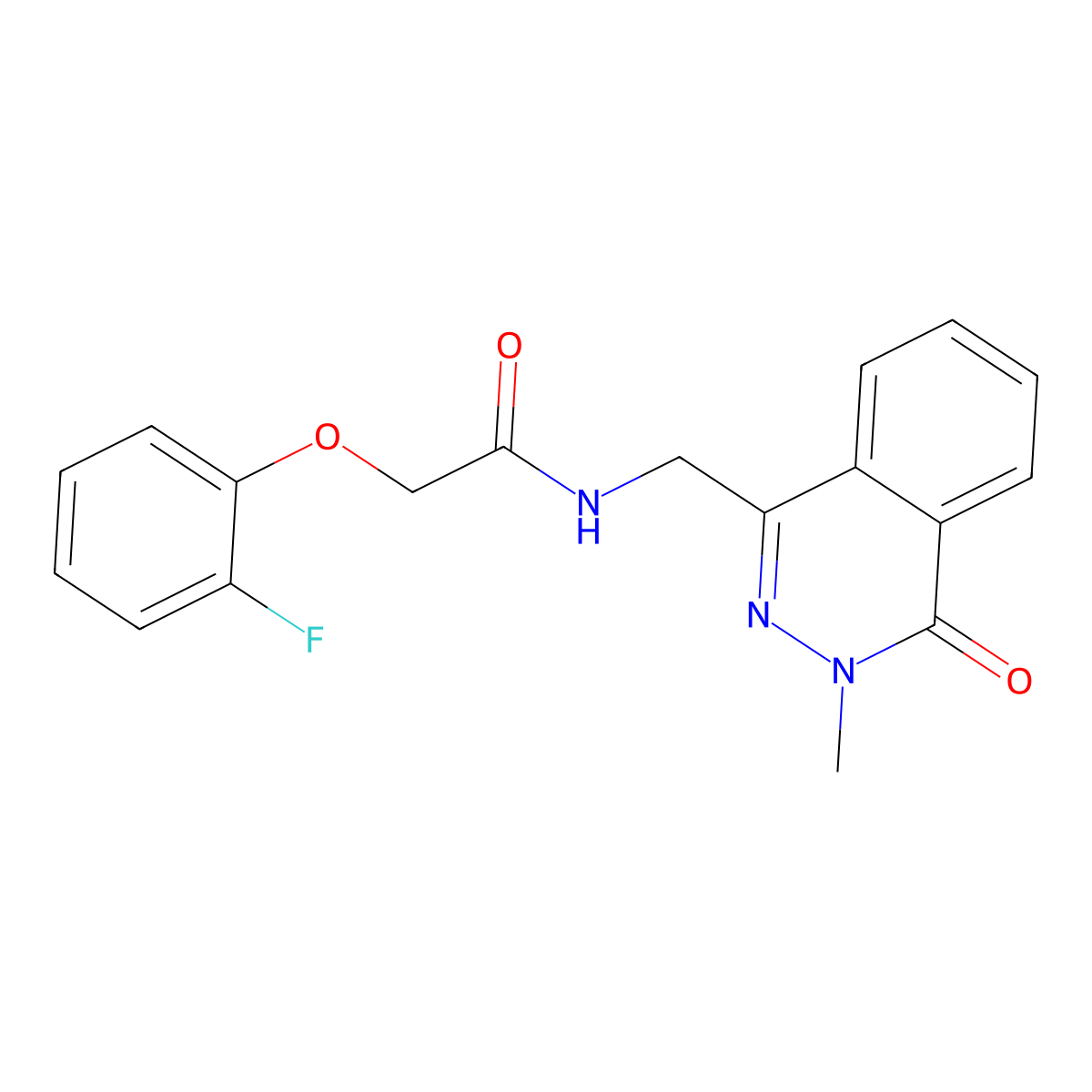 2-(2-fluorophenoxy)-N-[(3-methyl-4-oxo-3,4-dihydrophthalazin-1-yl)methyl]acetamide molecular structure, CAS 1396765-13-1