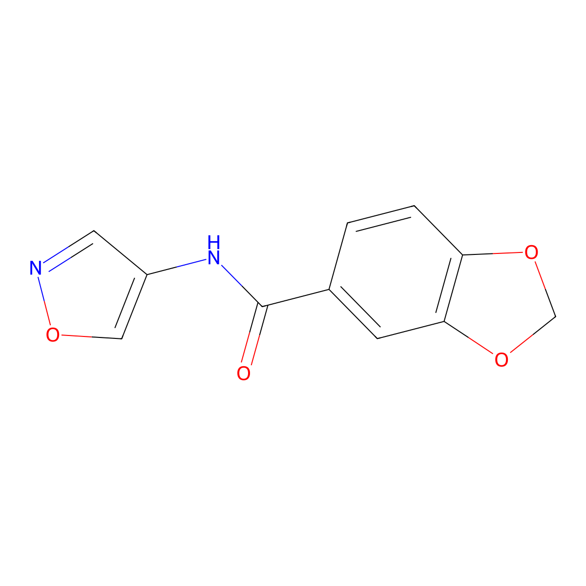 N-(isoxazol-4-yl)benzo[d][1,3]dioxole-5-carboxamide molecular structure, CAS 1396765-22-2