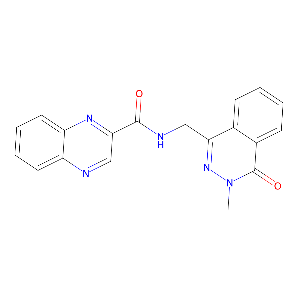 N-[(3-methyl-4-oxo-3,4-dihydrophthalazin-1-yl)methyl]quinoxaline-2-carboxamide molecular structure, CAS 1396765-30-2