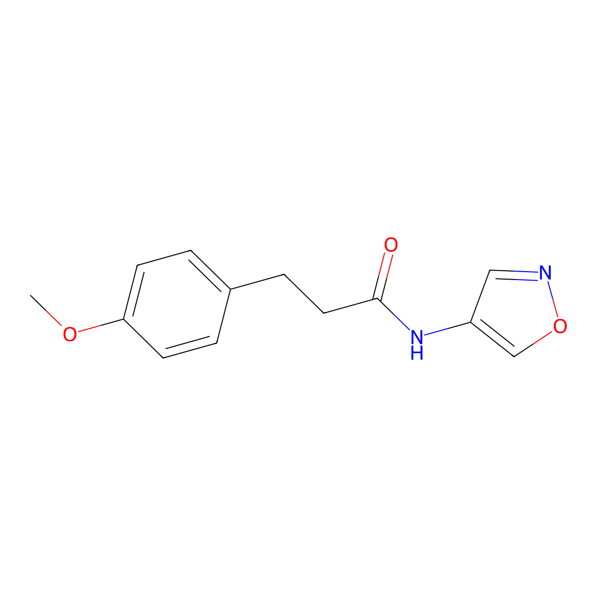 N-(isoxazol-4-yl)-3-(4-methoxyphenyl)propanamide molecular structure, CAS 1396765-31-3