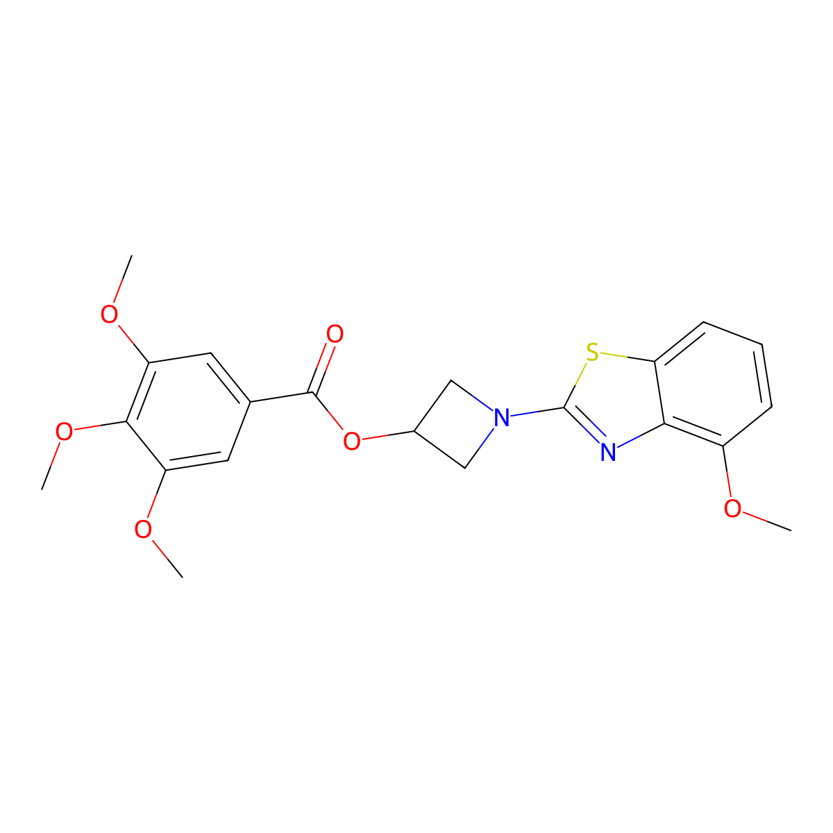 1-(4-Methoxybenzo[d]thiazol-2-yl)azetidin-3-yl 3,4,5-trimethoxybenzoate molecular structure, CAS 1396765-39-1