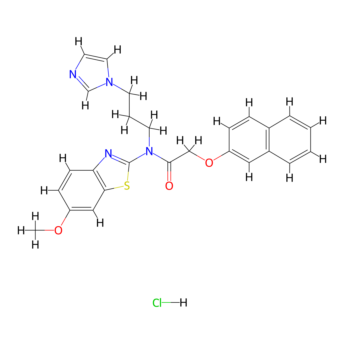 N-(3-(1H-imidazol-1-yl)propyl)-N-(6-methoxybenzo[d]thiazol-2-yl)-2-(naphthalen-2-yloxy)acetamide hydrochloride molecular structure, CAS 1396765-51-7