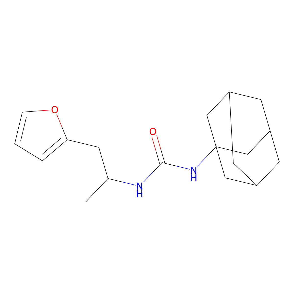 1-(Adamantan-1-yl)-3-[1-(furan-2-yl)propan-2-yl]urea molecular structure, CAS 1396766-08-7