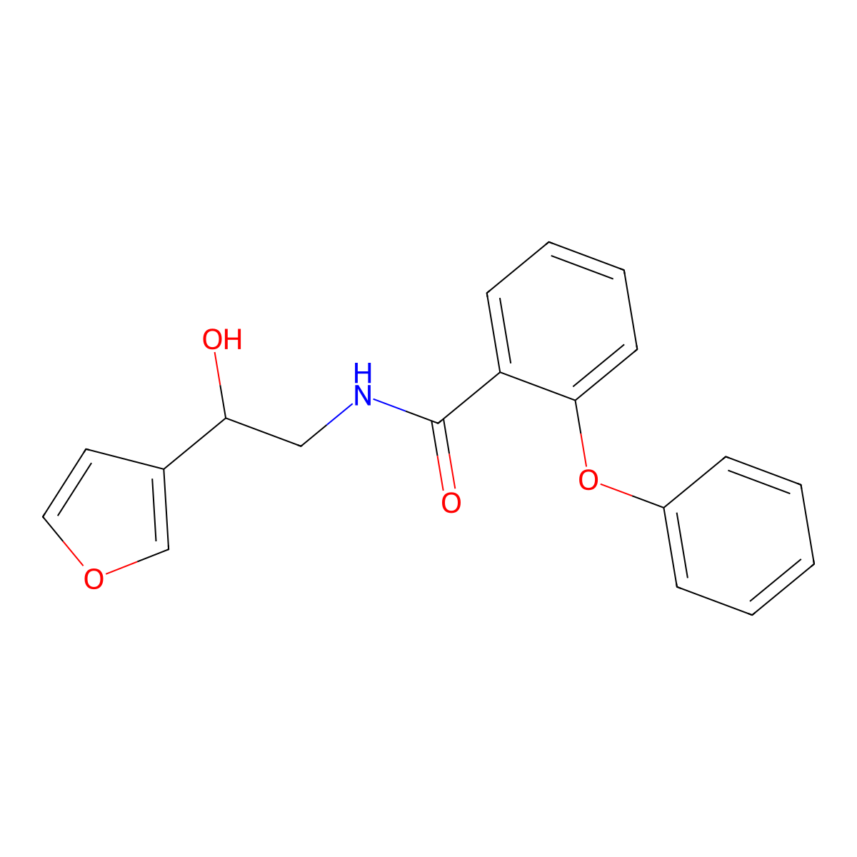 N-[2-(furan-3-yl)-2-hydroxyethyl]-2-phenoxybenzamide molecular structure, CAS 1396766-21-4