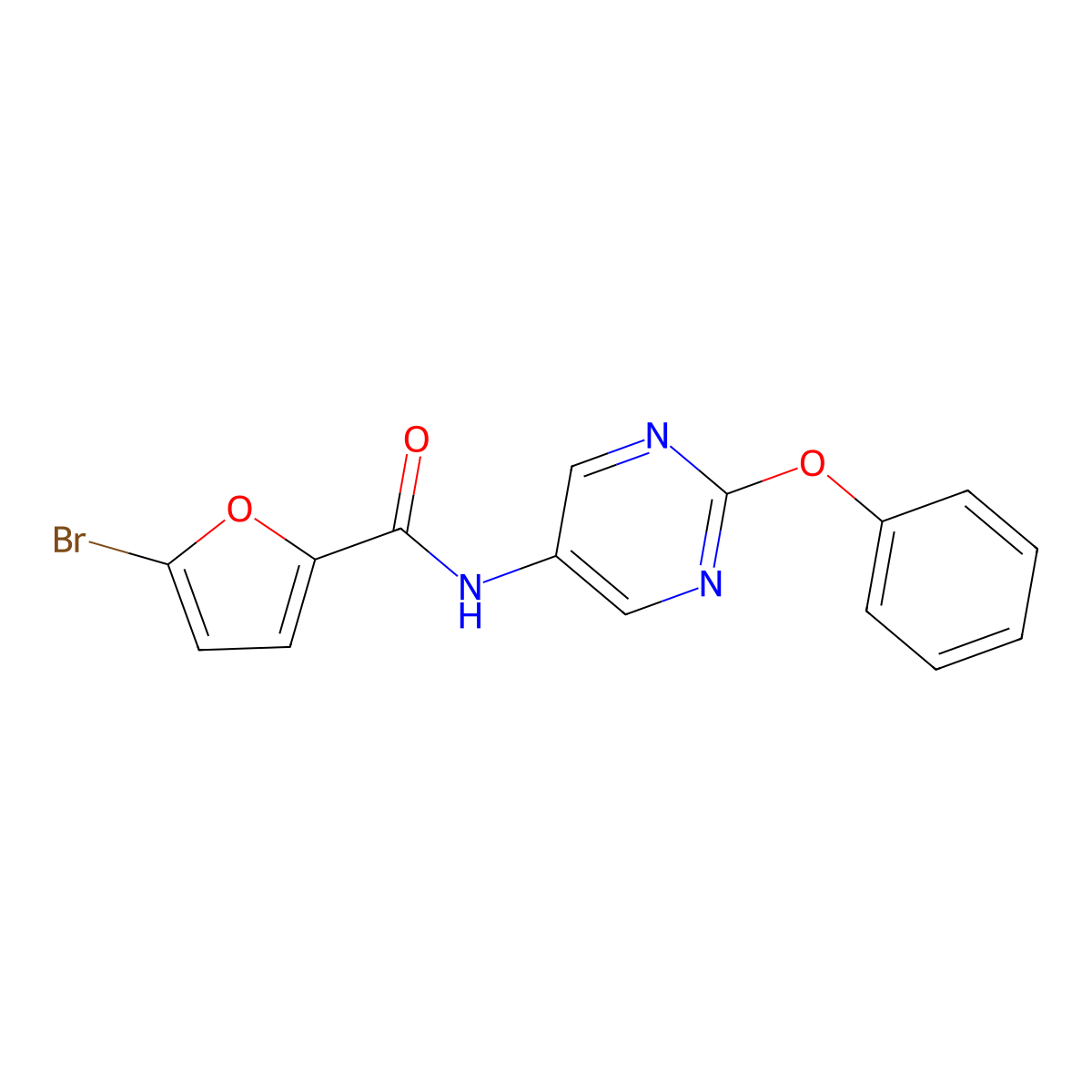 5-bromo-N-(2-phenoxypyrimidin-5-yl)furan-2-carboxamide molecular structure, CAS 1396766-72-5