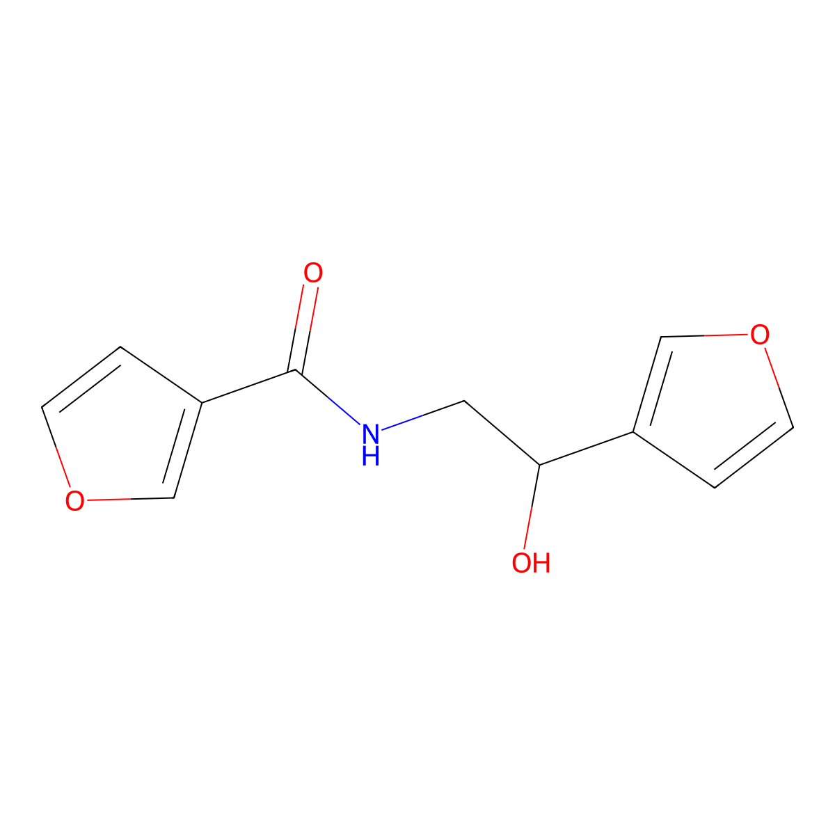 N-[2-(furan-3-yl)-2-hydroxyethyl]furan-3-carboxamide molecular structure, CAS 1396766-78-1