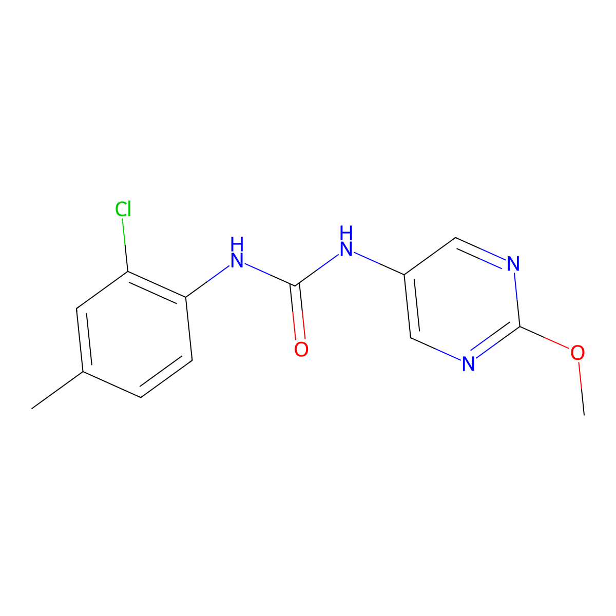 1-(2-Chloro-4-methylphenyl)-3-(2-methoxypyrimidin-5-yl)urea molecular structure, CAS 1396766-91-8