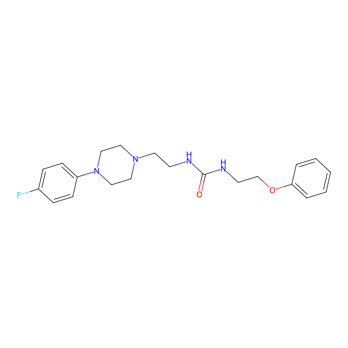1-(2-(4-(4-Fluorophenyl)piperazin-1-yl)ethyl)-3-(2-phenoxyethyl)urea molecular structure, CAS 1396767-05-7