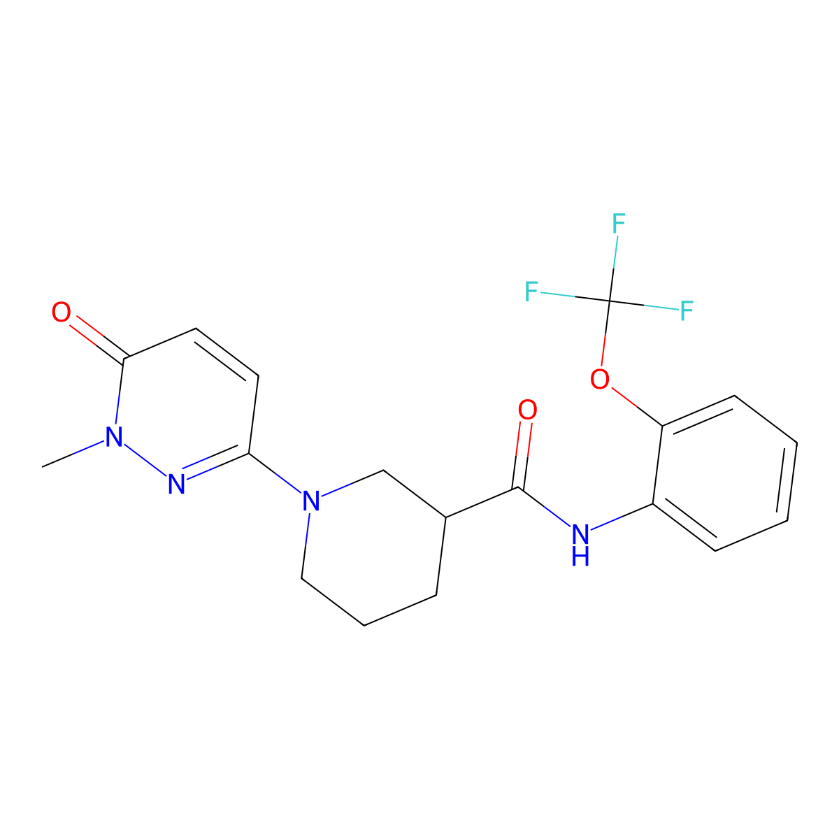1-(1-methyl-6-oxo-1,6-dihydropyridazin-3-yl)-N-[2-(trifluoromethoxy)phenyl]piperidine-3-carboxamide molecular structure, CAS 1396767-28-4