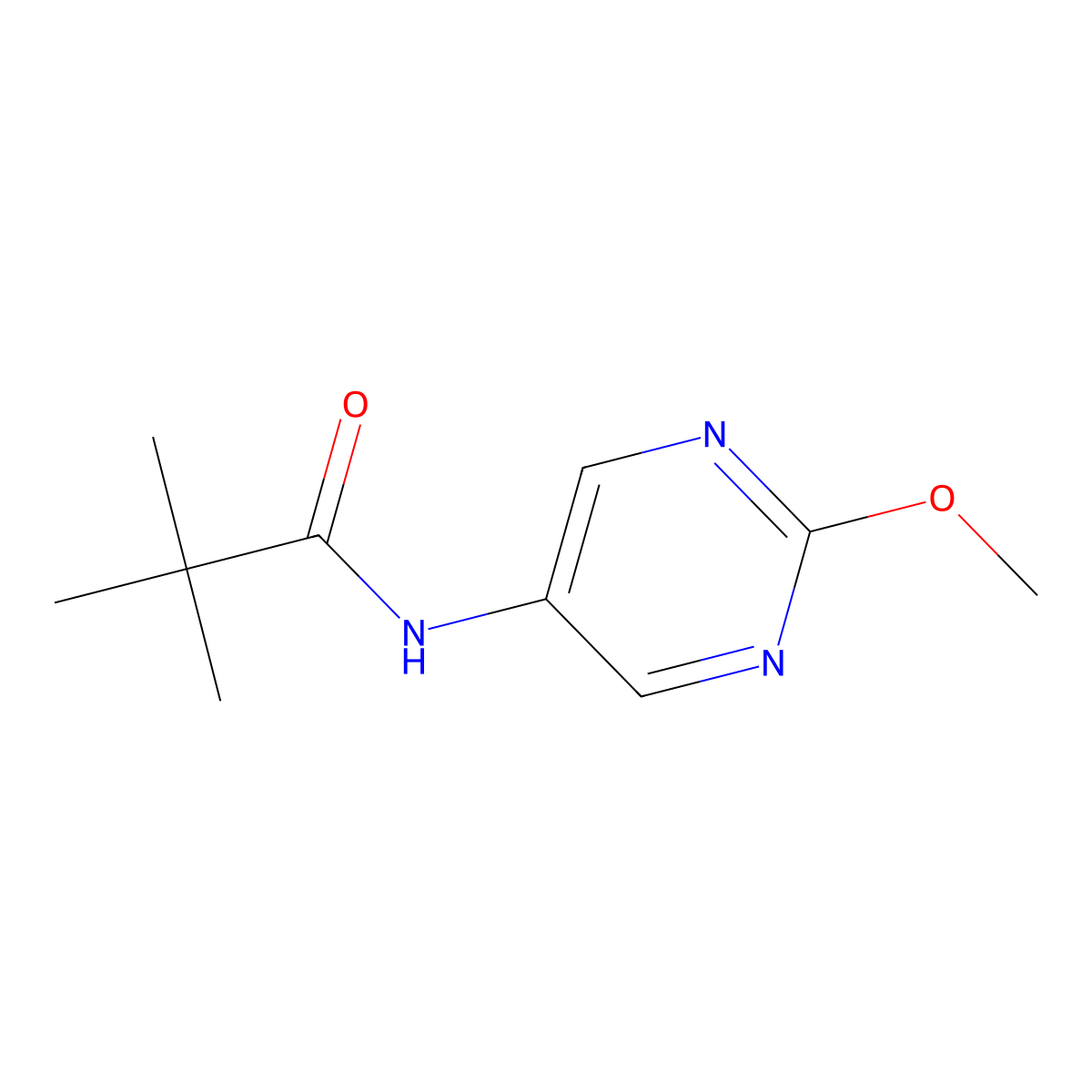 N-(2-methoxypyrimidin-5-yl)pivalamide molecular structure, CAS 1396767-35-3