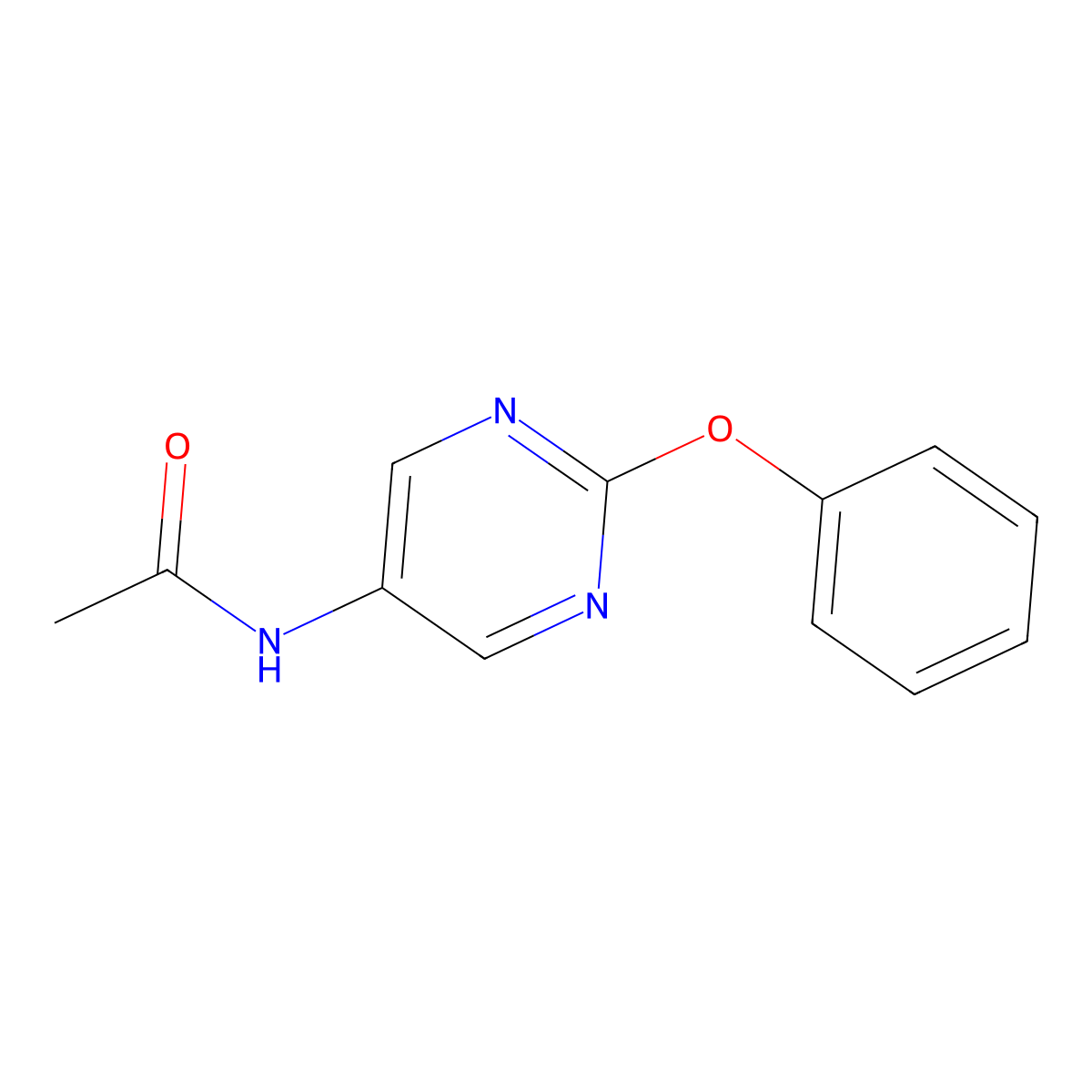 N-(2-phenoxypyrimidin-5-yl)acetamide molecular structure, CAS 1396767-46-6