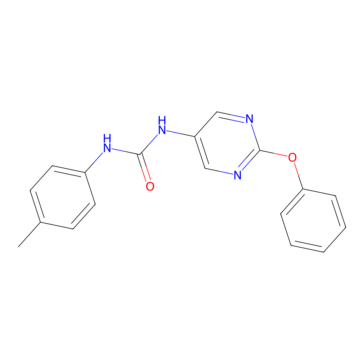1-(2-Phenoxypyrimidin-5-yl)-3-(p-tolyl)urea molecular structure, CAS 1396767-66-0