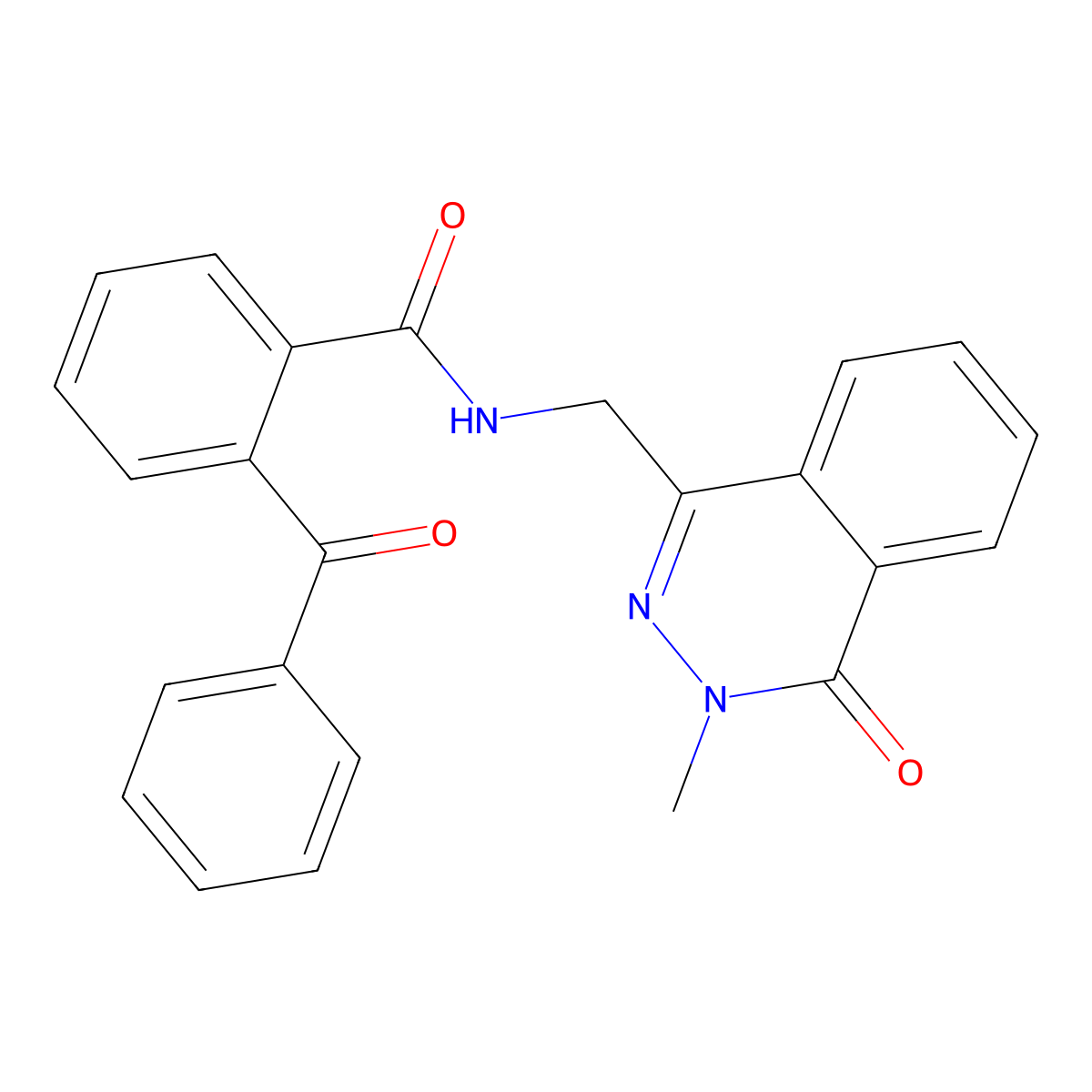 2-benzoyl-N-((3-methyl-4-oxo-3,4-dihydrophthalazin-1-yl)methyl)benzamide molecular structure, CAS 1396773-90-2