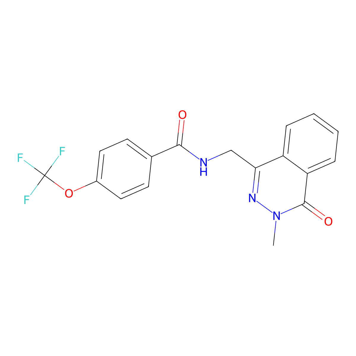 N-[(3-methyl-4-oxo-3,4-dihydrophthalazin-1-yl)methyl]-4-(trifluoromethoxy)benzamide molecular structure, CAS 1396774-40-5
