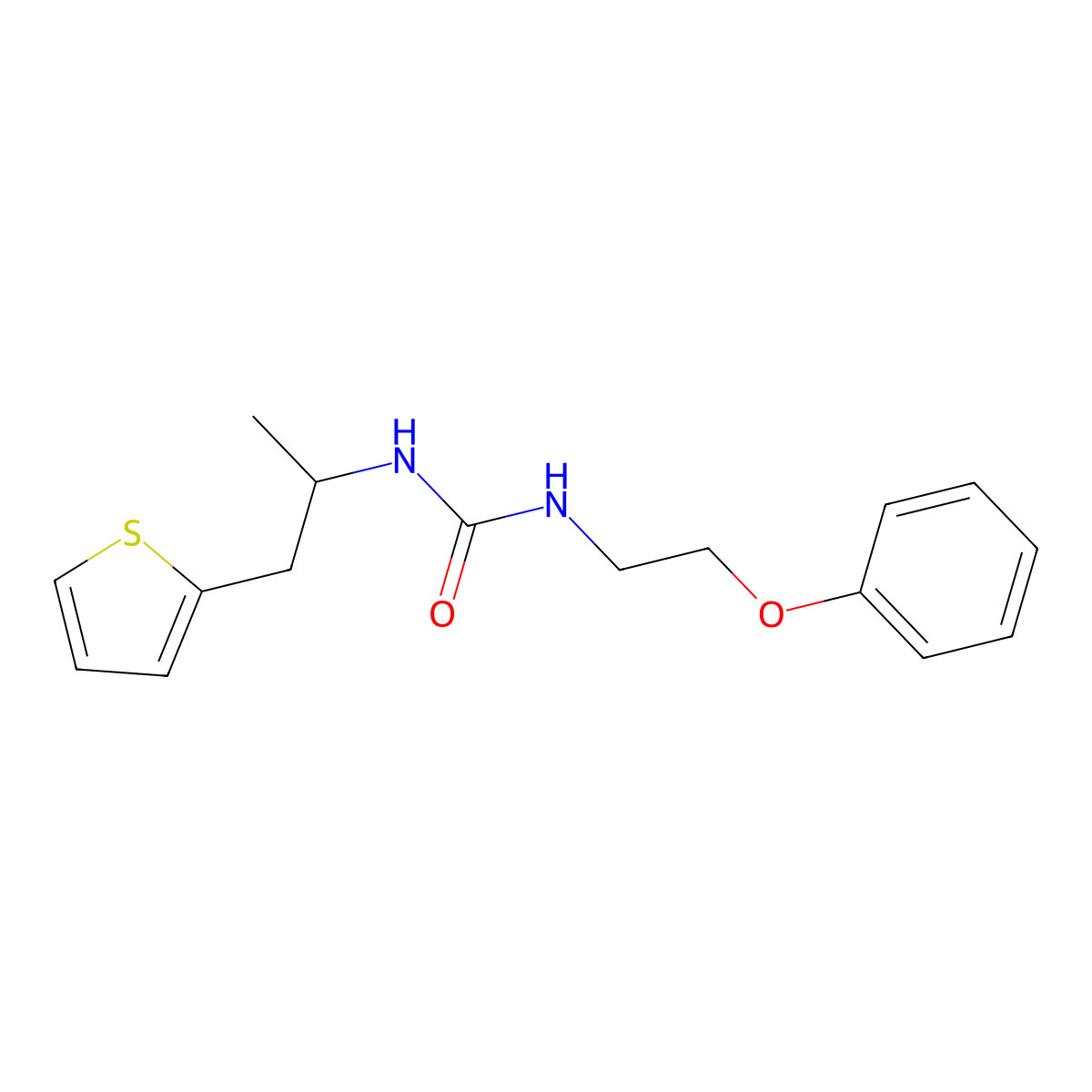 1-(2-Phenoxyethyl)-3-[1-(thiophen-2-yl)propan-2-yl]urea molecular structure, CAS 1396774-45-0