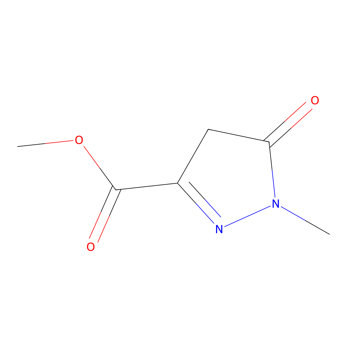 methyl 1-methyl-5-oxo-4,5-dihydro-1H-pyrazole-3-carboxylate molecular structure, CAS 1396774-60-9