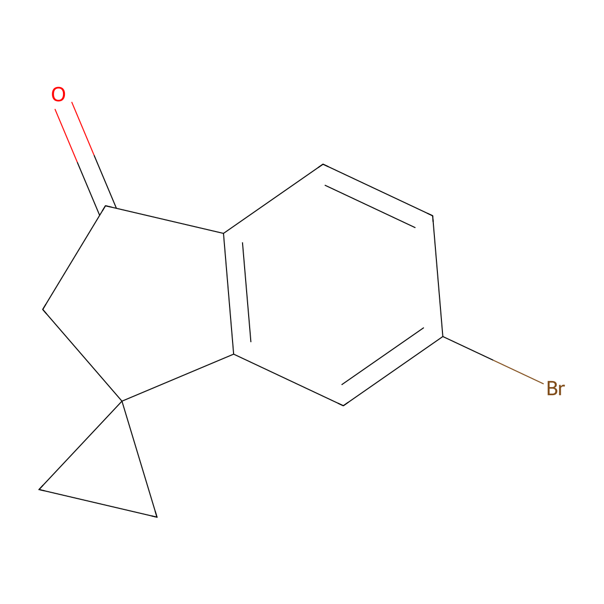 6'-Bromo-2',3'-dihydrospiro[cyclopropane-1,1'-inden]-3'-one molecular structure, CAS 1396777-69-7
